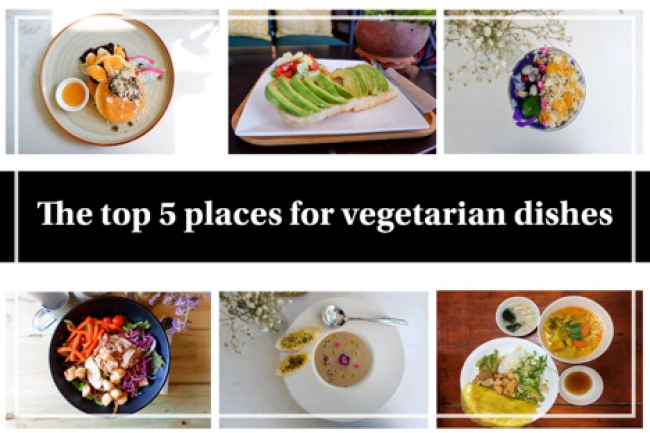The top 5 places for vegetarian dishes 